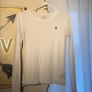 White long sleeve polo